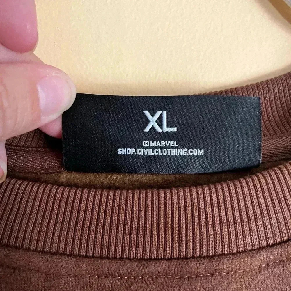 Civil Regime Marvel X-men XL Crew Neck Sweatshirt NWT Brown - Picture 7 of 13
